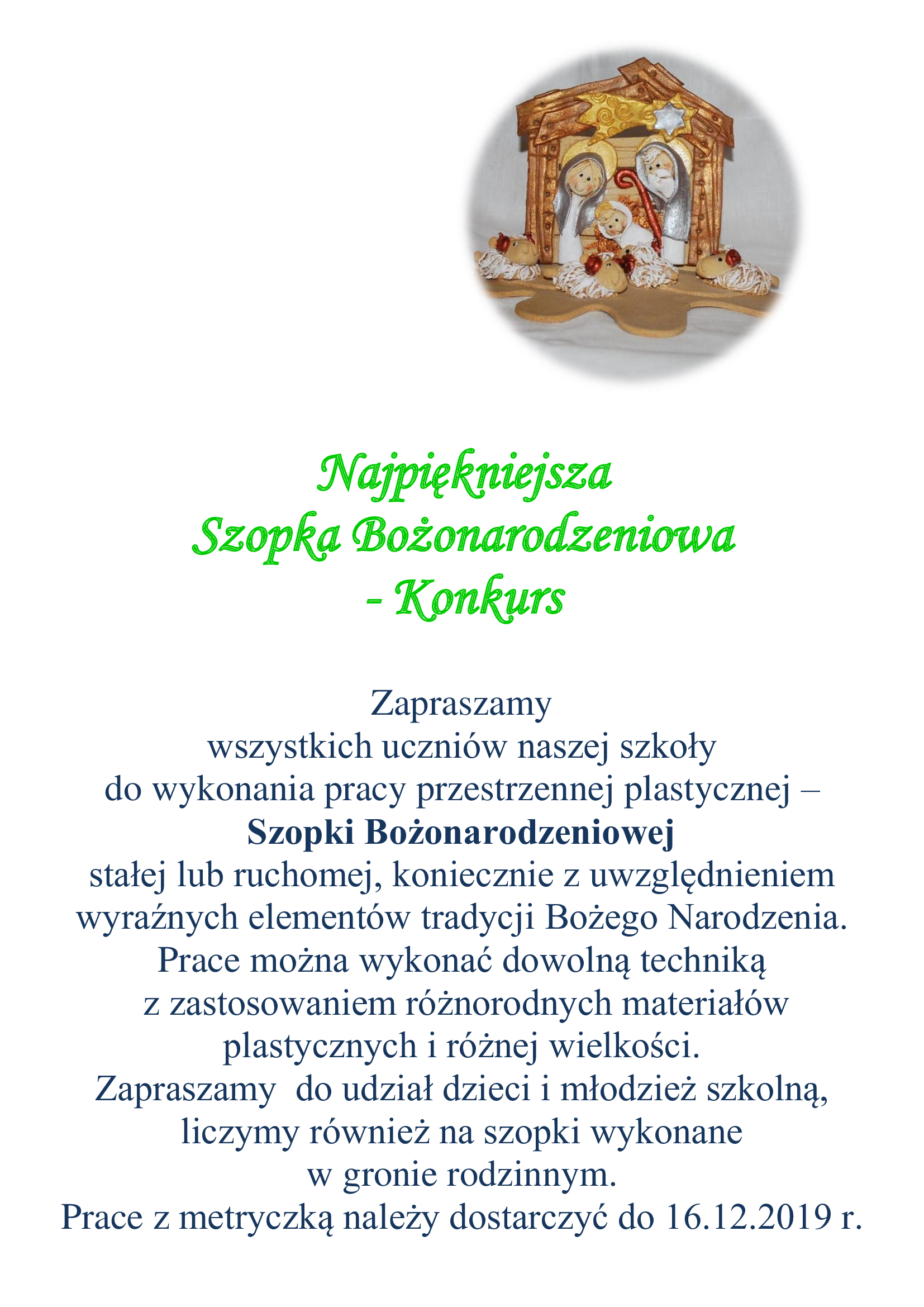 Konkurs Szopka Bożonarodzeniowa 1 