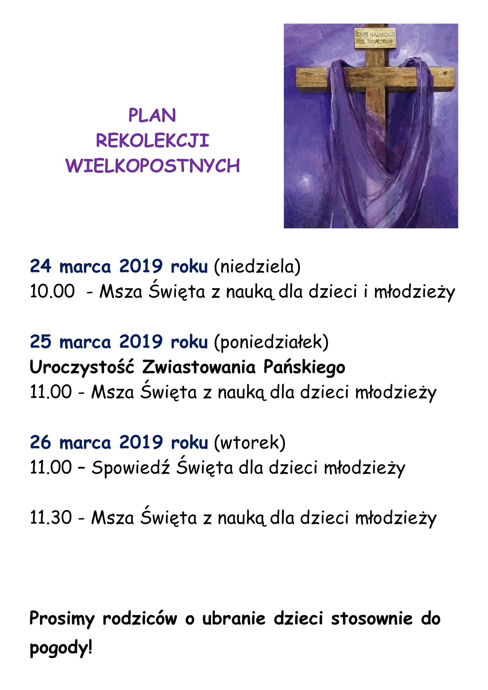 rekolekcje 2019