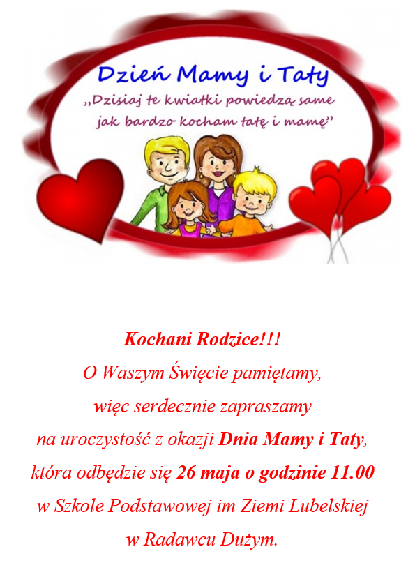 zaproszenie dzień mamy