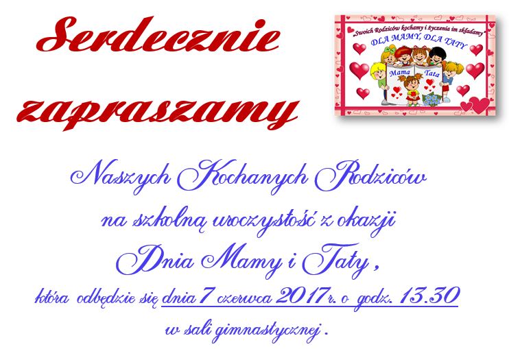 zaproszenie zmiana